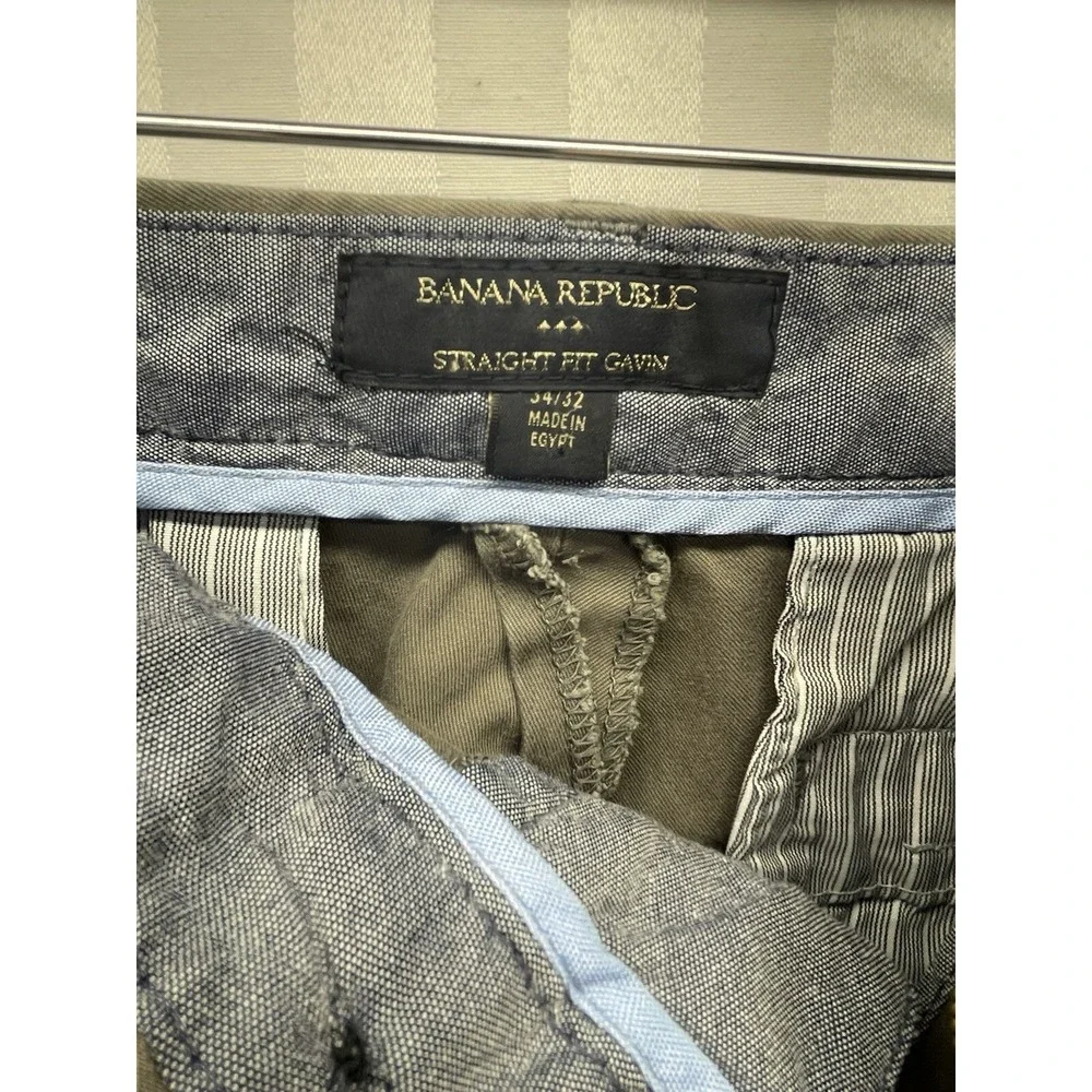 Banana Republic Mens Slacks Pants Size 34/32 Straight Fit Gavin